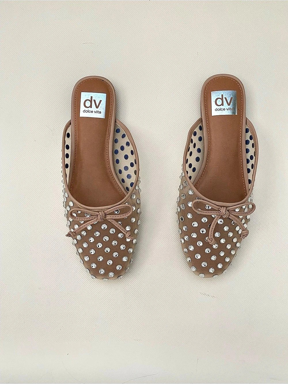 Dolce Vita Mesh Misti Slip On Rhinestone Flats